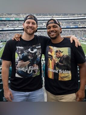Philadelphia Eagles Lot Of 2 T-shirts Barkley Hurts Black Small NFL Super Bowl